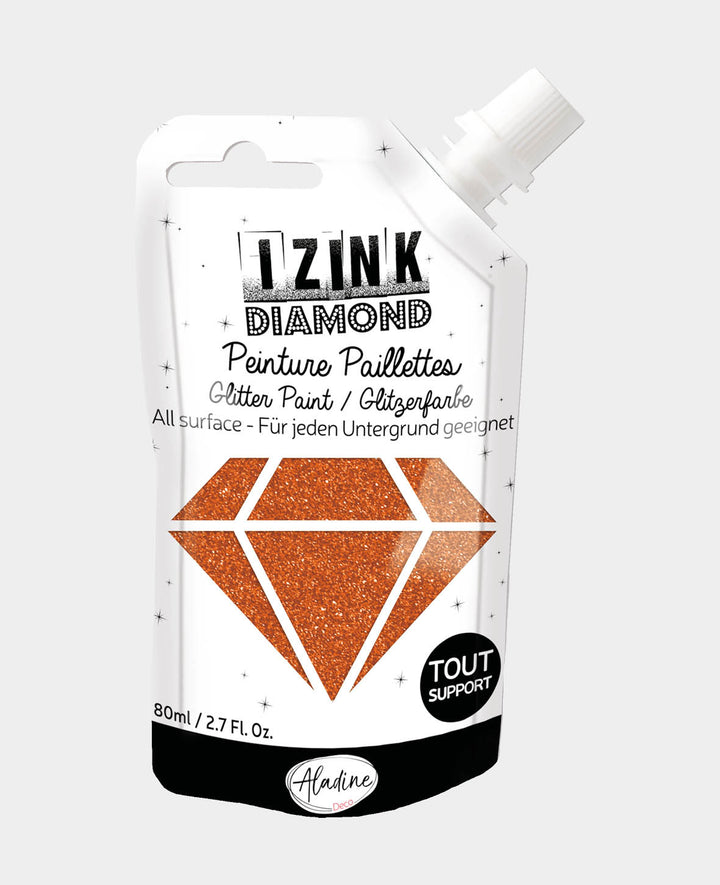 IZINK Diamond Glitzerfarbe, Kupfer, 80 ml, 1 Stk.