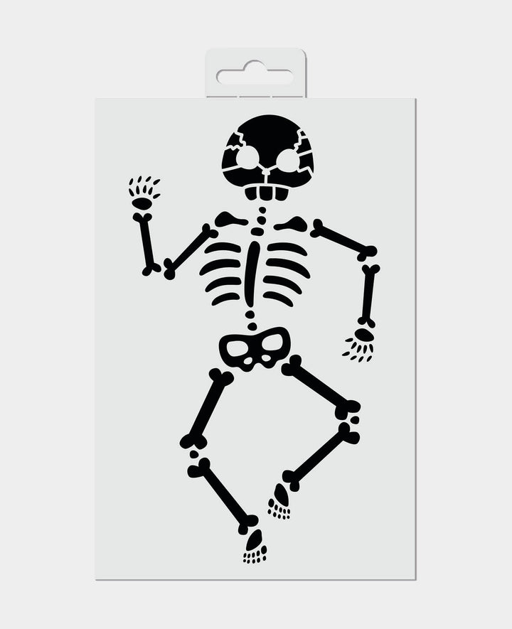 Skeleton Stencil, 20 x 0.1 x 13 cm, White, 1 pc.