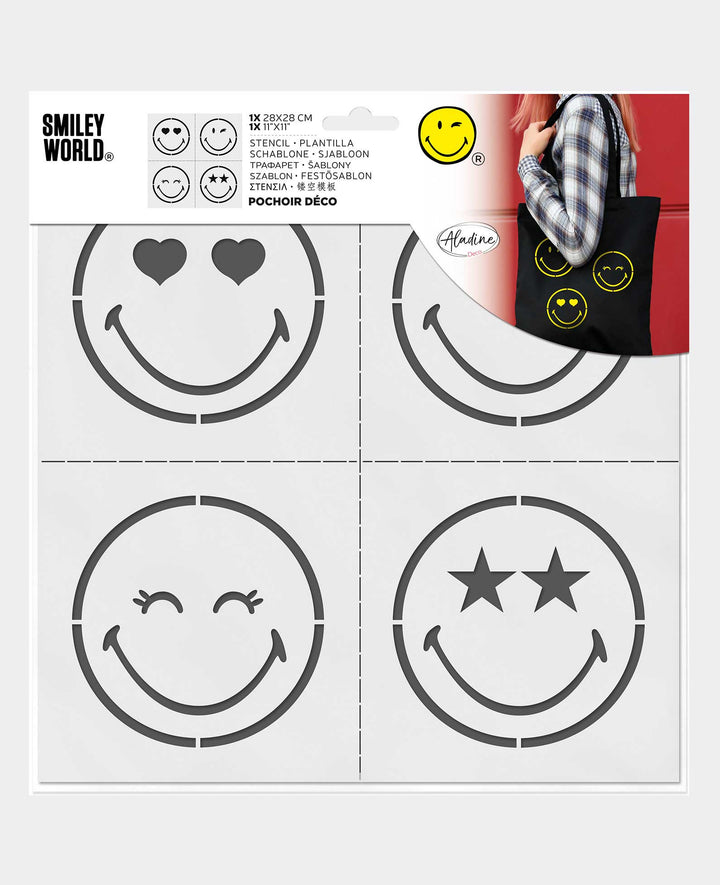 Template 4 Smileys, 28x28cm