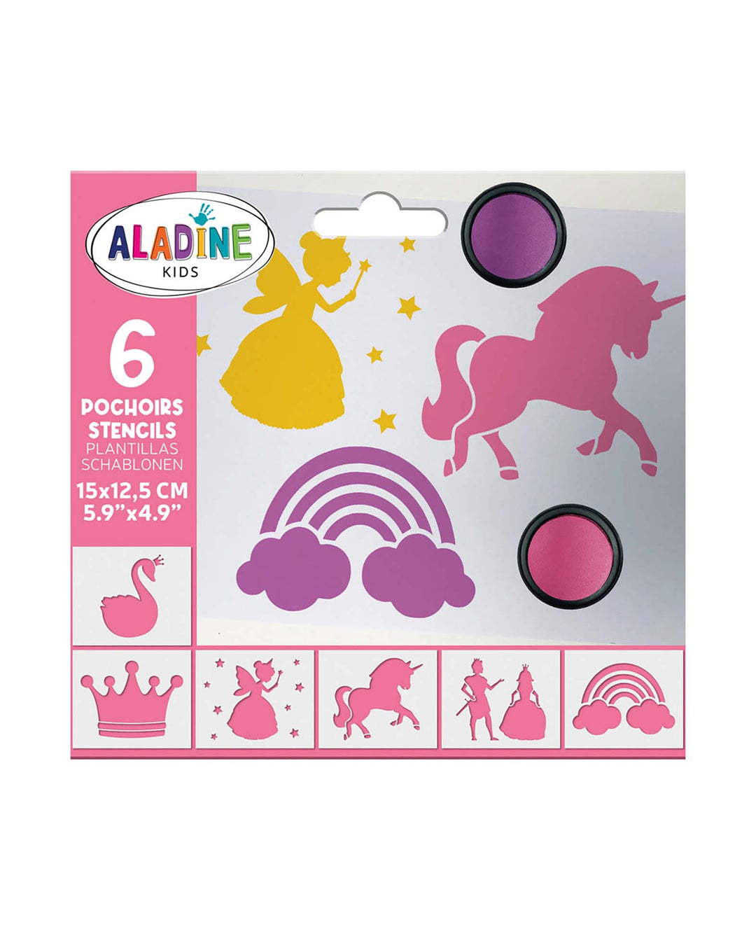 Kinderschablonen Prinzessin, 6 Stk.