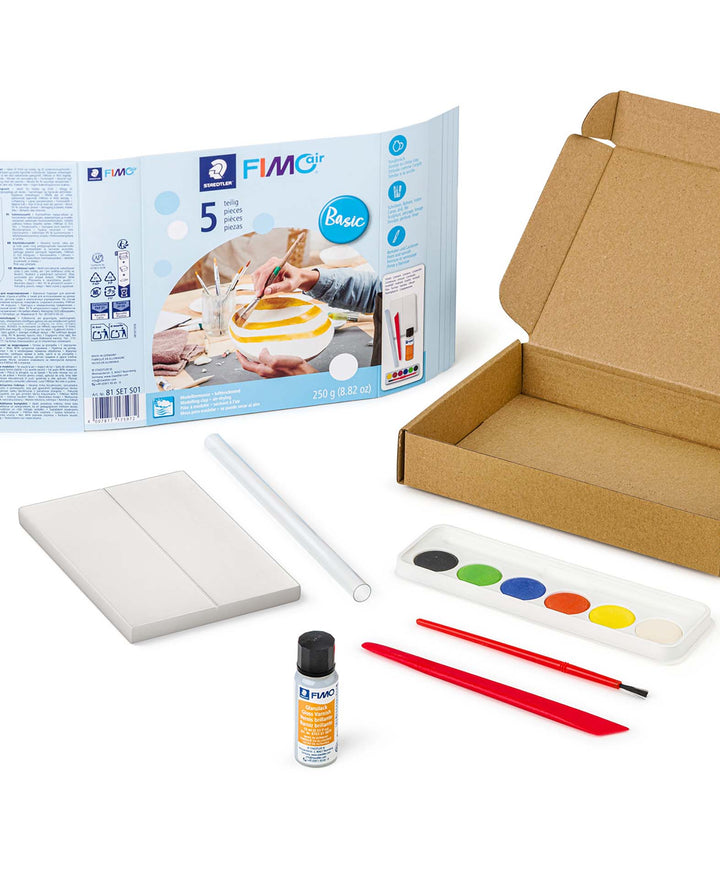 FIMO Air Set Basic, Modelliermasse, 5-teilig, 250g