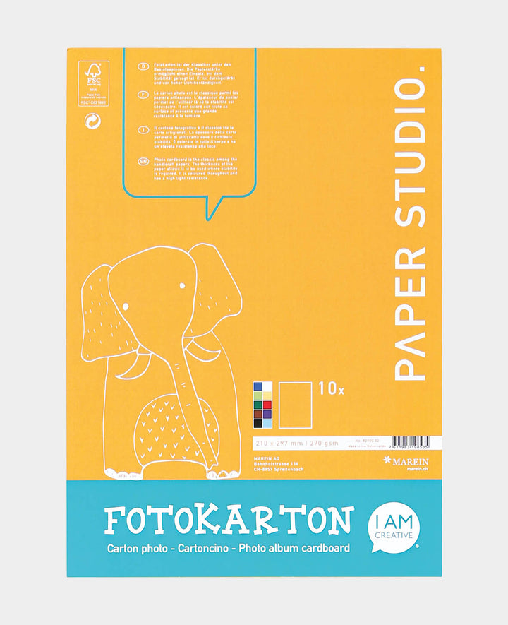 Fotokarton Block A4, 21 x 29.7 cm (A4), 270 g/m², 10 Blatt