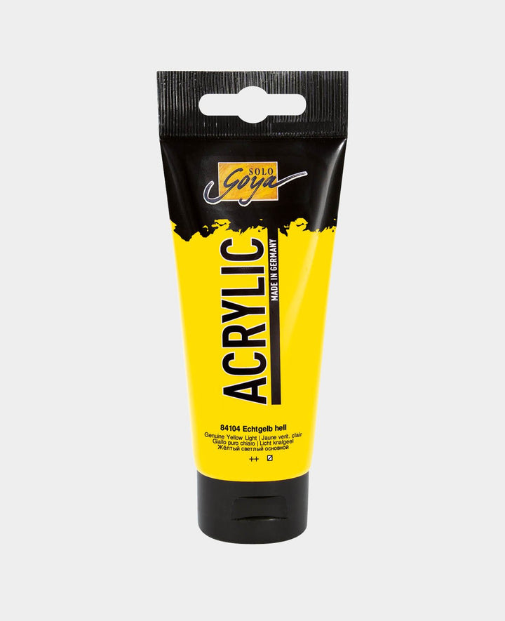 SOLO GOYA Acrylic Paint, Real Yellow light, 100 ml