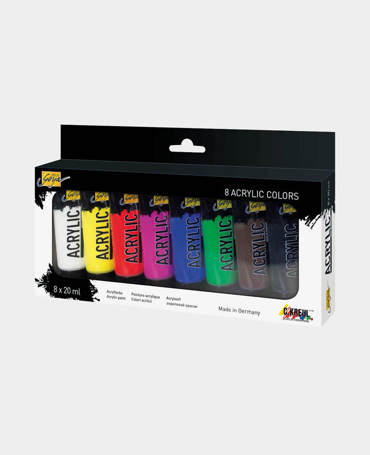 SOLO GOYA Acrylique, set de 8 tubes de 20 ml