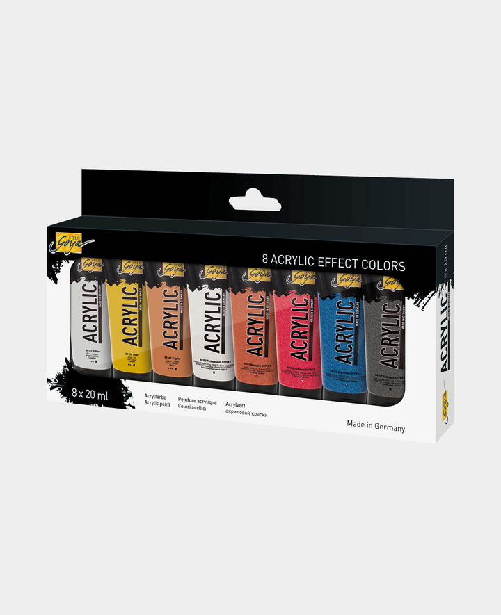 SOLO GOYA Acrylique Effet, tubes de 20 ml, set de 8