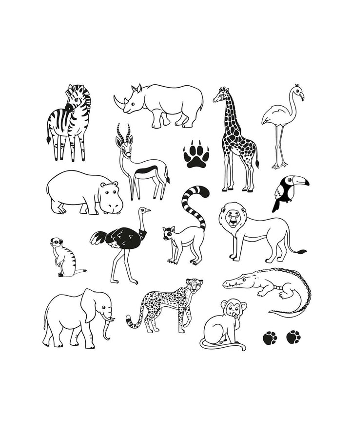 Stempelset Savane, mit Stempelkissen