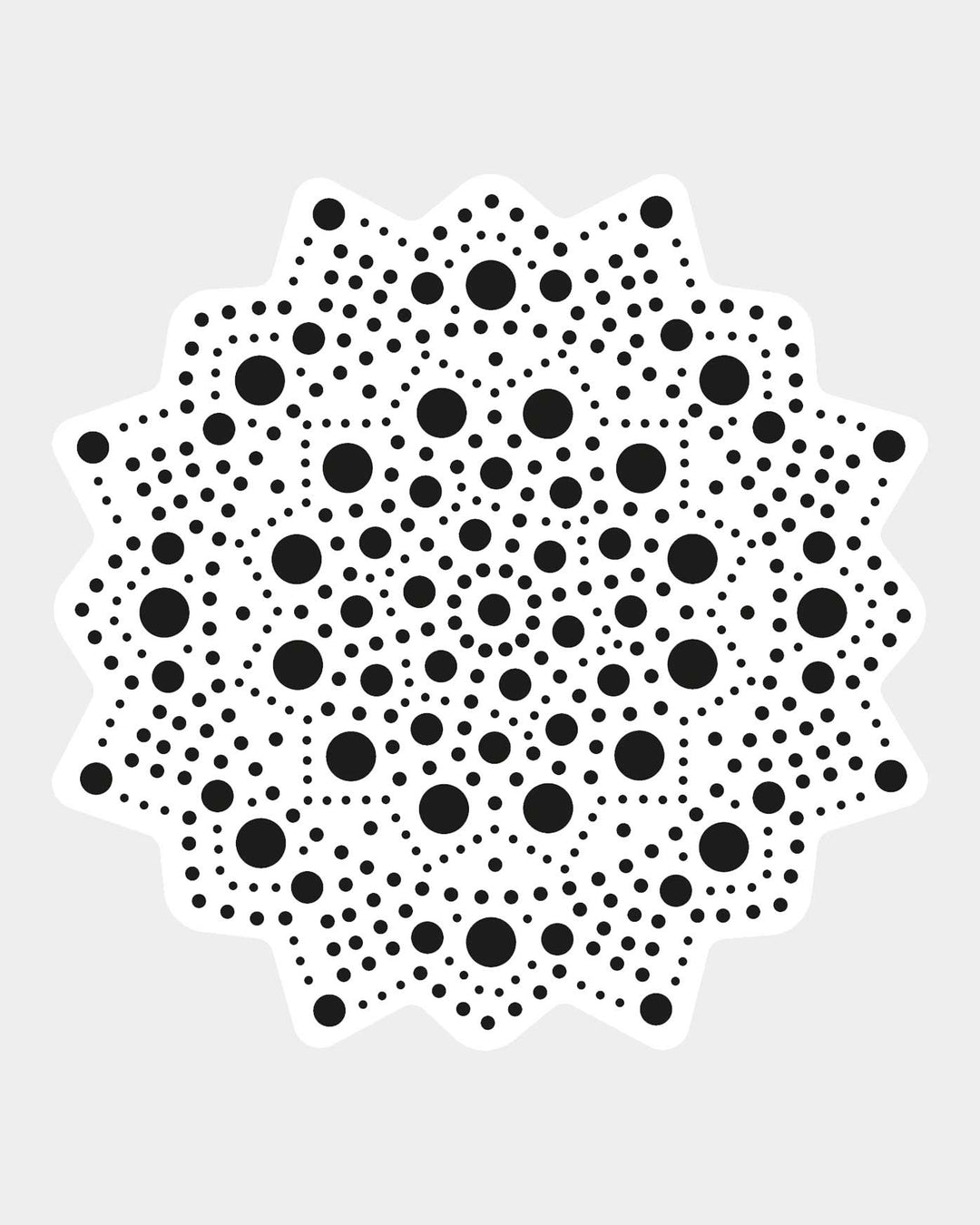 Dot painting MDF shape and stencil 10cm, 2