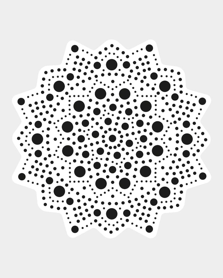 Dot painting MDF shape and stencil 10cm, 2