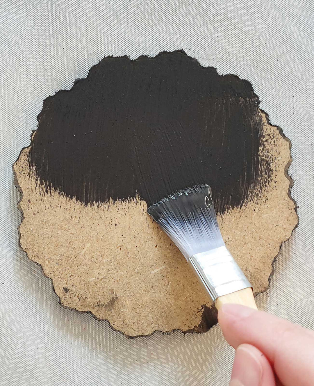 Peinture pointillée Forme et pochoir MDF 10 cm, 3