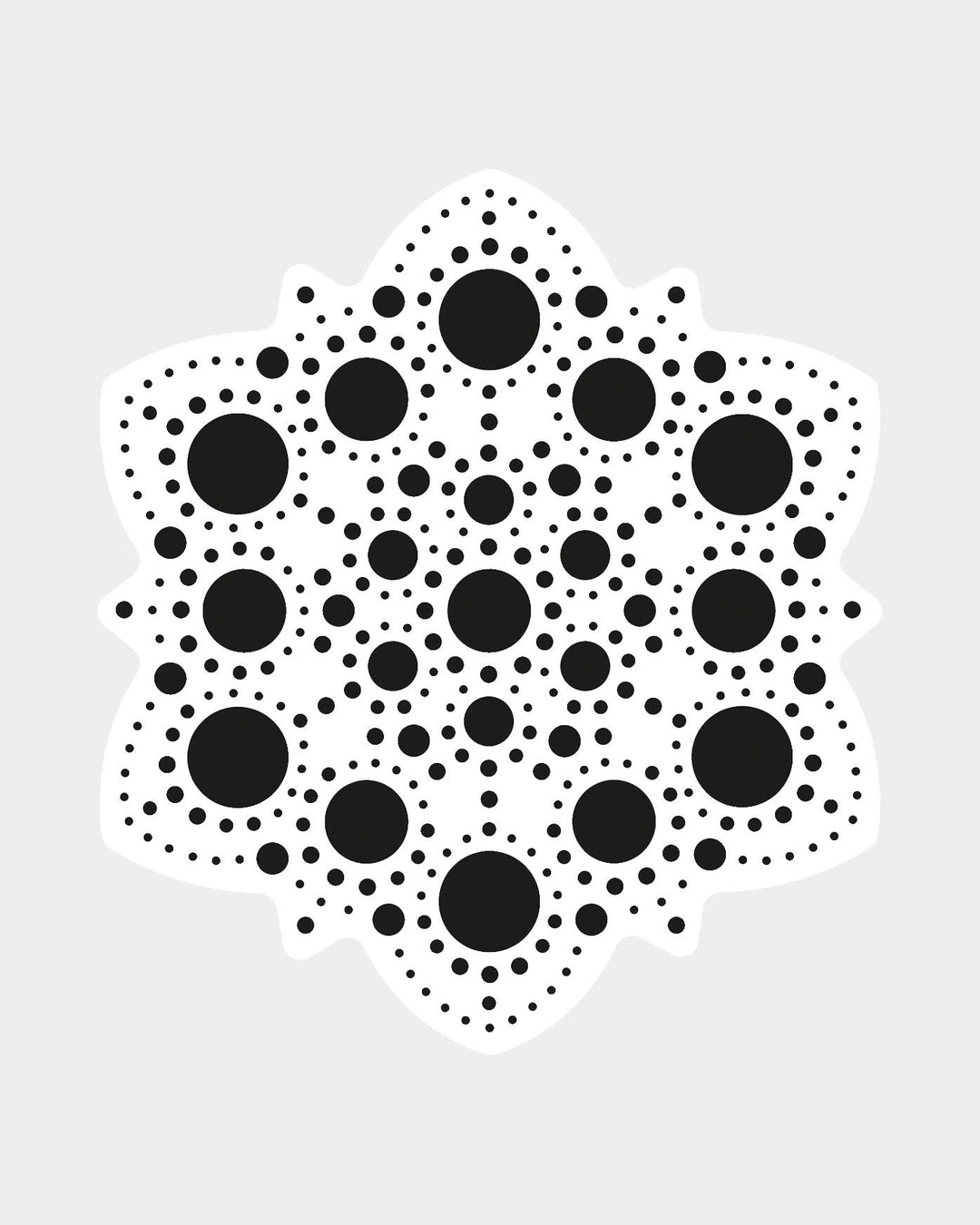 Forme et pochoir MDF Dot Painting 10 cm,4