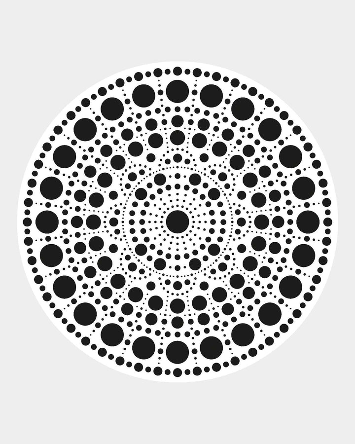 Dot painting MDF Form u.Schablone 20cm, 1