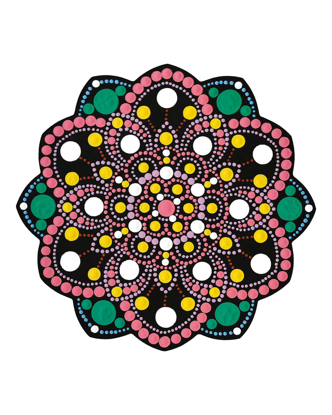Dot painting MDF Form u.Schablone 20cm, 2