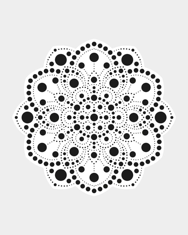 Dot painting MDF Form u.Schablone 20cm, 2