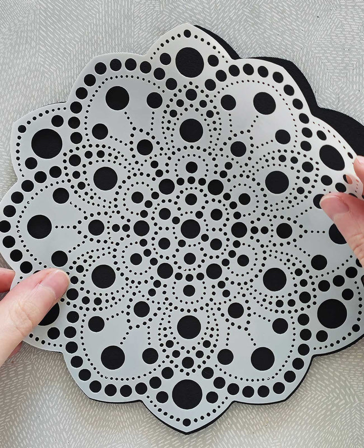 Dot painting MDF Form u.Schablone 20cm, 2
