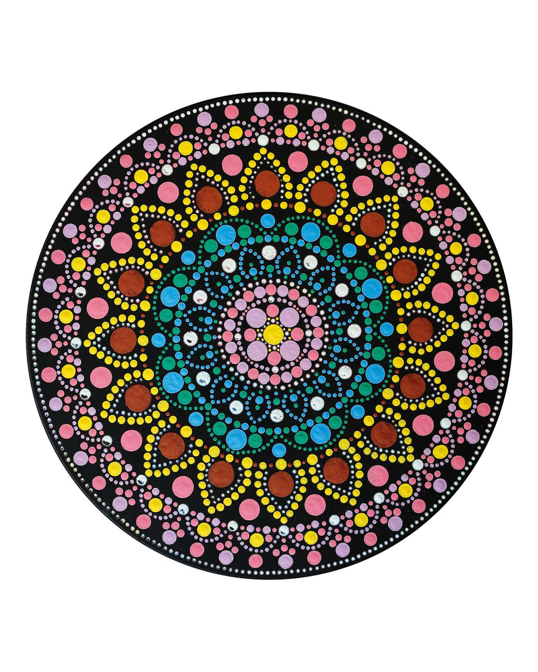 Forme et pochoir MDF pour dot painting, 30 cm