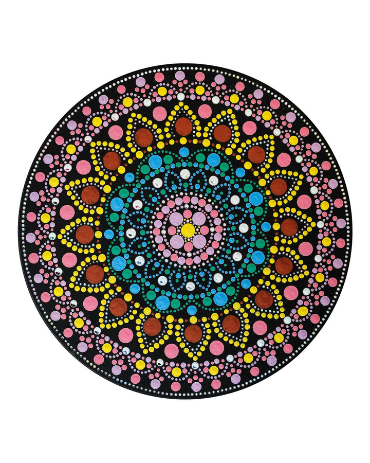 Forme et pochoir MDF pour dot painting, 30 cm