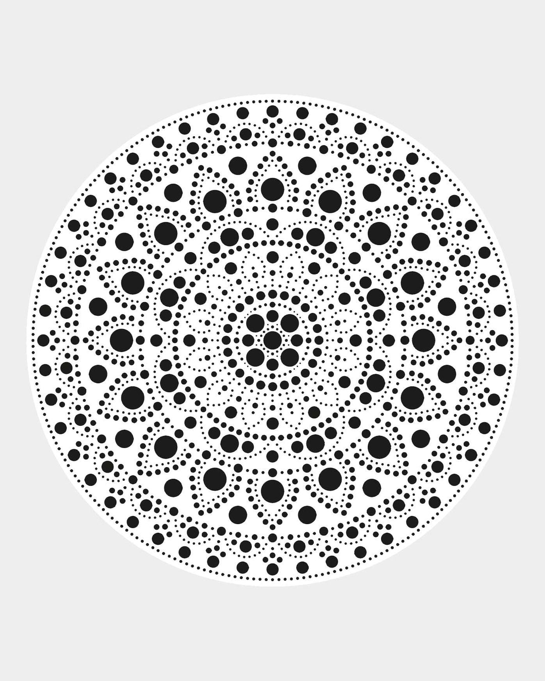 Forme et pochoir MDF pour dot painting, 30 cm