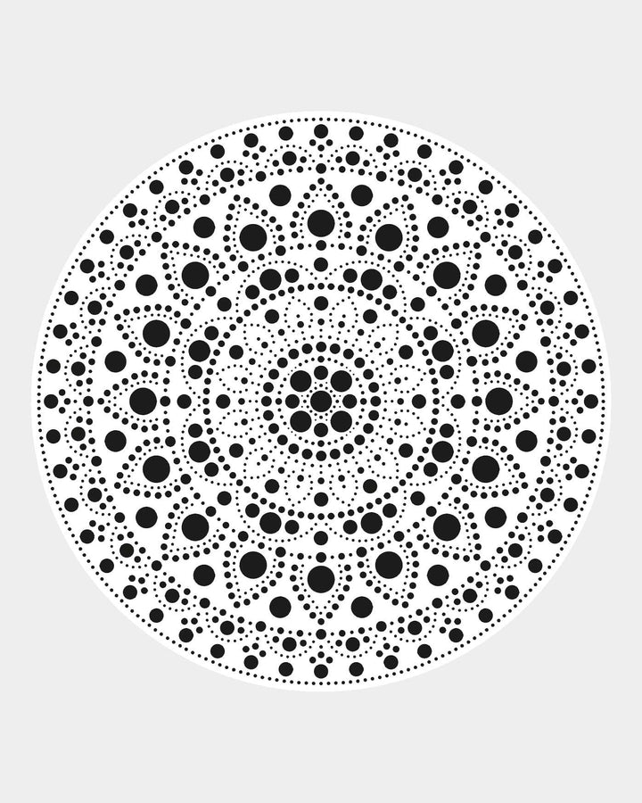 Forme et pochoir MDF pour dot painting, 30 cm