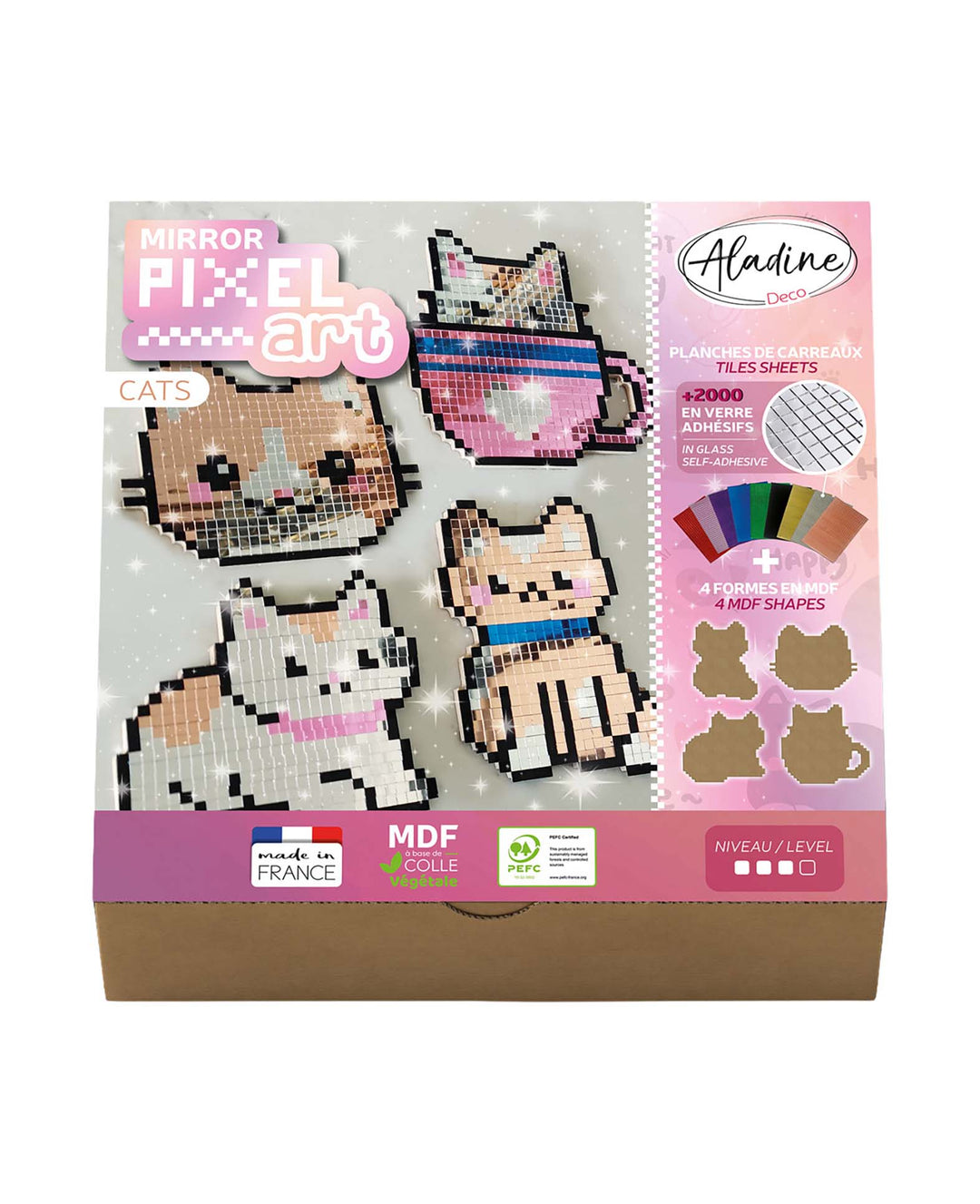 Mirror Pixel Art Cats