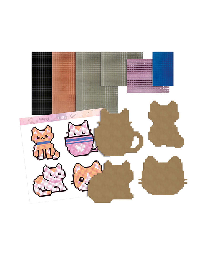 Mirror Pixel Art Cats