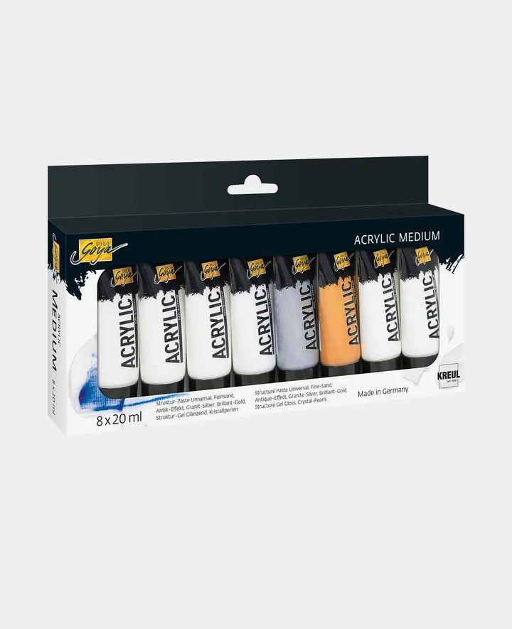 SOLO GOYA Acrylic Medium 20 ml Tubes Set of 8