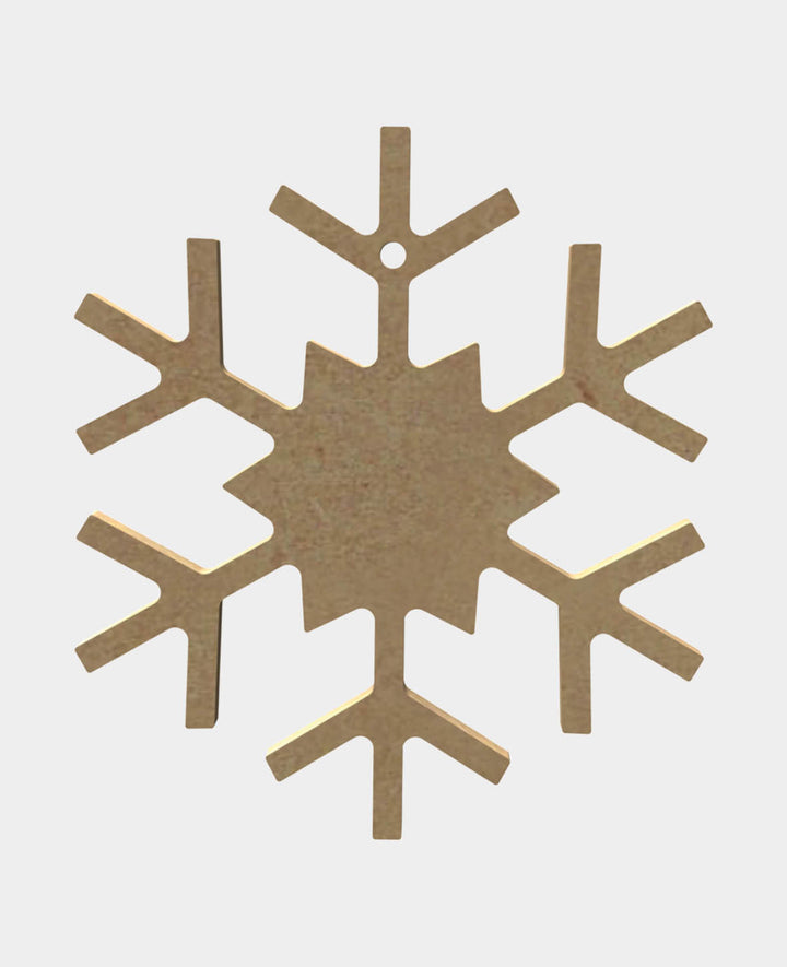MDF Decoration Snowflake 2, 10 x 0.5 x 10 cm, Brown, 1 pc.