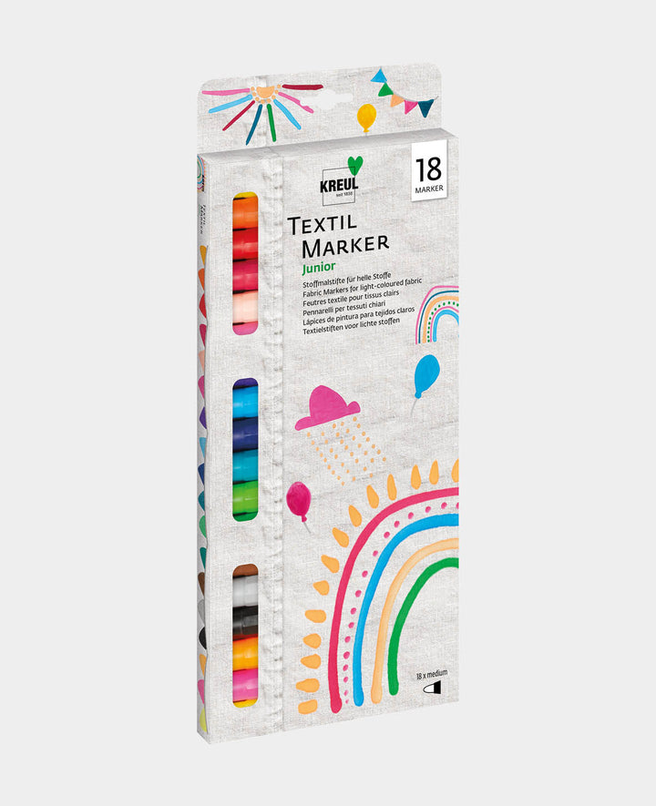 KREUL Javana texi mäx Sunny medium für helle Stoffe 18er Set