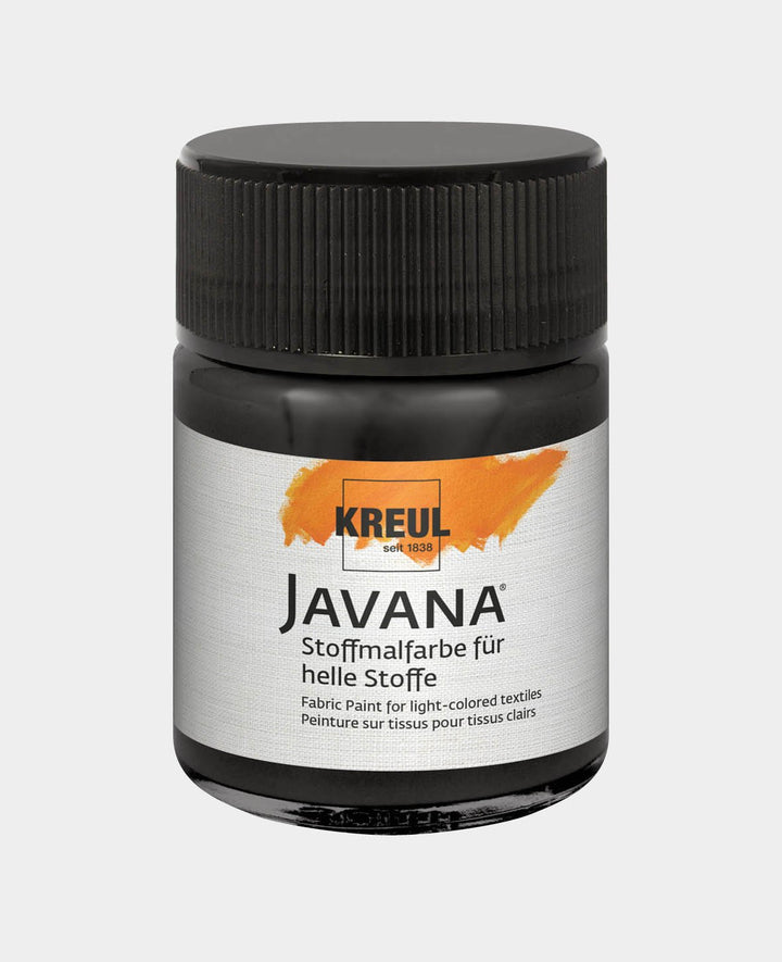 KREUL Javana Peinture textile pour tissus clairs Noir 50 ml