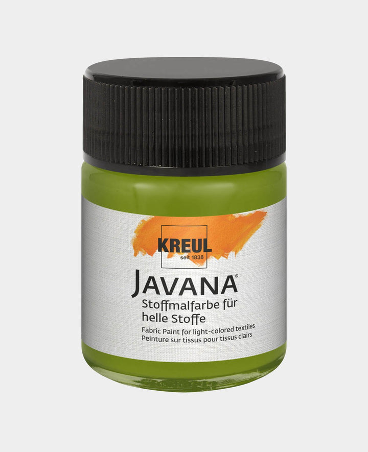 KREUL Javana Peinture pour tissu clair Vert olive 50 ml