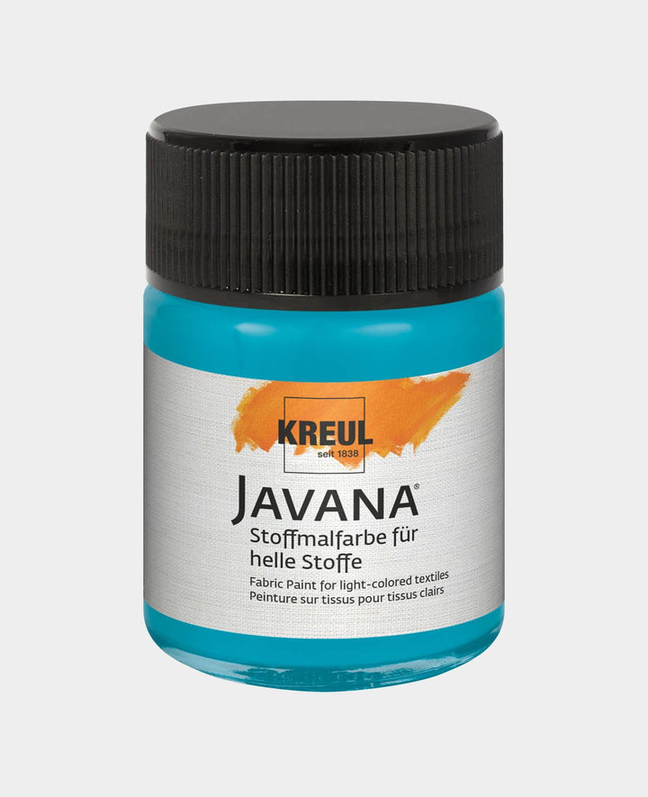 KREUL Javana Peinture pour tissus clairs Bleu turquoise 50 ml