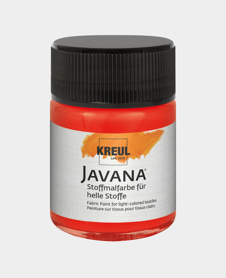 KREUL Javana Peinture textile pour tissus clairs Rouge 50 ml