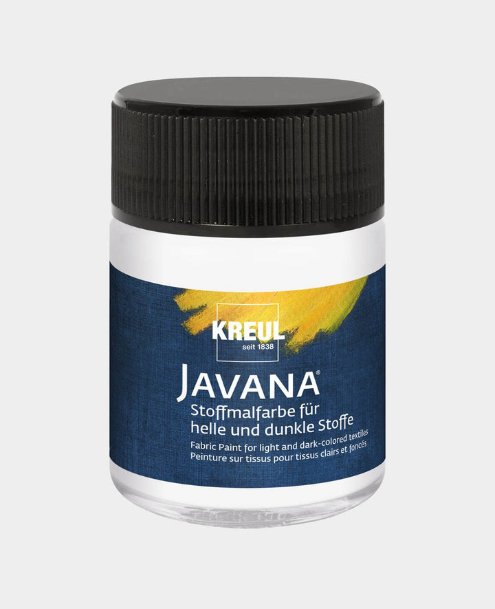 KREUL Javana Stoffmalfarbe für helle und dunkle Stoffe Weiss 50 ml