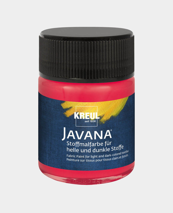 KREUL Javana Stoffmalfarbe für helle und dunkle Stoffe Cherry 50 ml