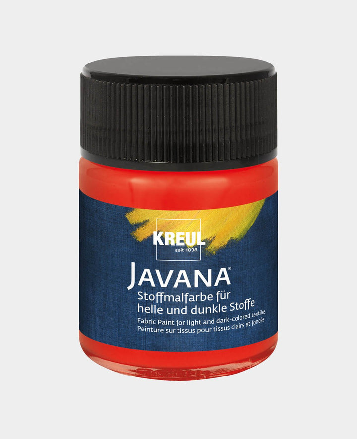 KREUL Javana Stoffmalfarbe für helle und dunkle Stoffe Rot 50 ml