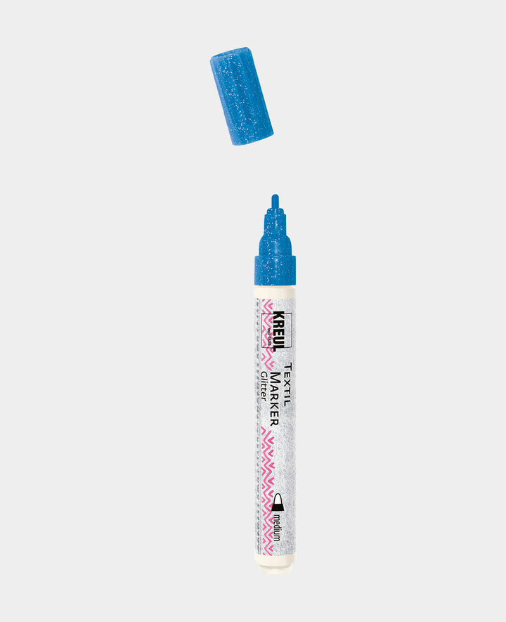 KREUL Javana texi mäx Glitter for light and dark fabrics Blue