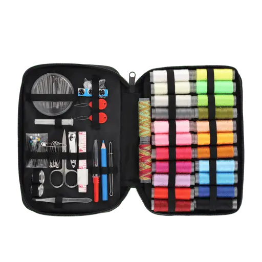 Näh Handwerk Kit Mercerie Zubehör Nadel / Faden / Massband + Etui, 94-tlg.