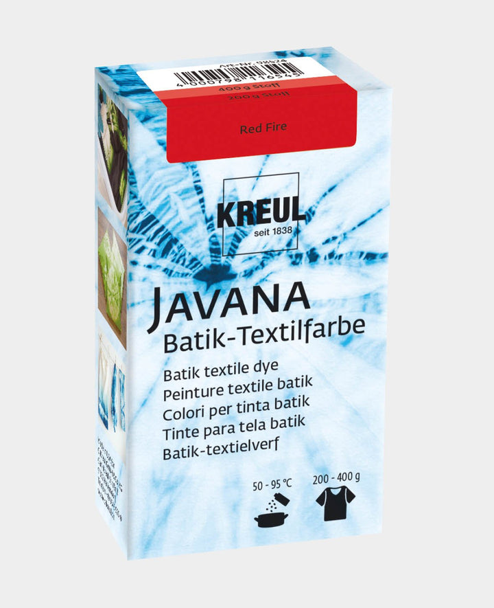 KREUL Batik-Textilfarbe Red Fire, Farbpulver inklusive Färbesalz zum Färben und Batiken von Textilien, 70 g, Rot