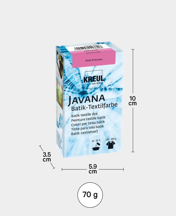 KREUL Batik Textile Dye Pink Princess, Dye Powder Including Dyeing Salt for Dyeing and Batik of Textiles, 70 g, Pink