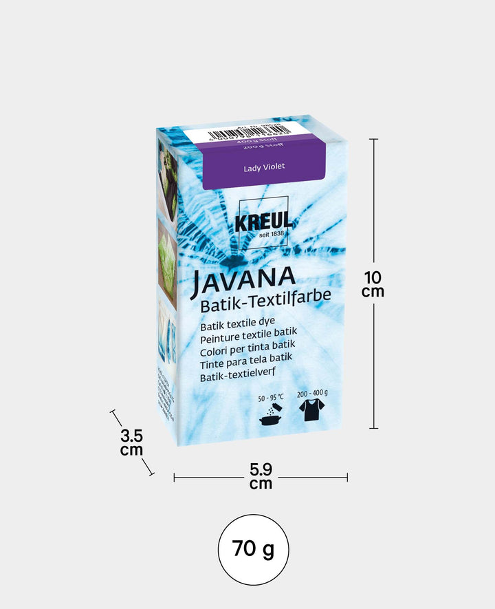 KREUL Batik Textile Dye Lady Violet, Dye Powder Including Dye Salt for Dyeing and Batik of Textiles, 70 g, Violet