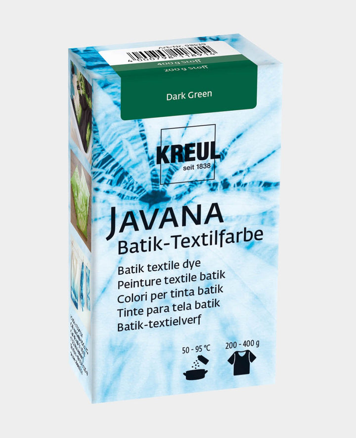 KREUL Peinture textile Batik Vert Foncé, poudre de teinture incluant du sel de teinture pour teindre et batik des textiles, 70 g, Vert foncé