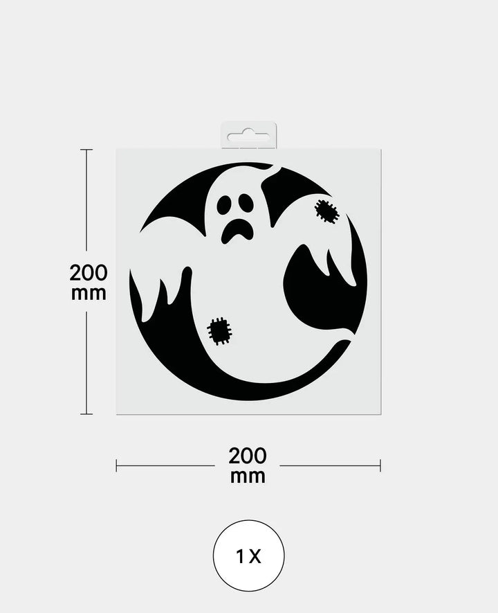 Ghost Stencil, 20 x 0.1 x 20 cm, White, 1 pc.