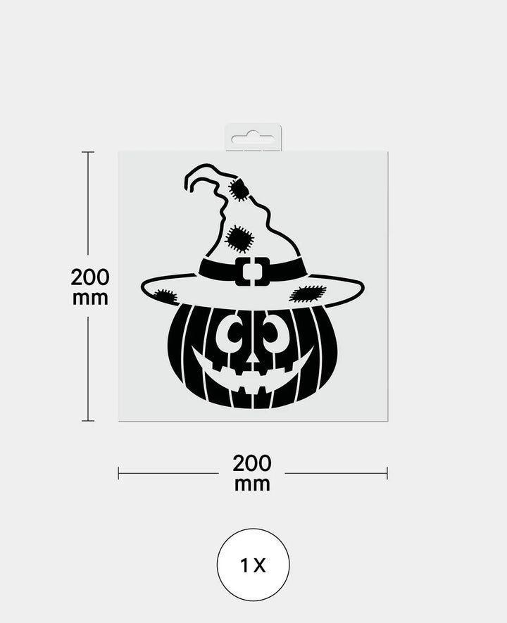 Pumpkin Stencil, 20 x 0.1 x 20 cm, White, 1 pc.