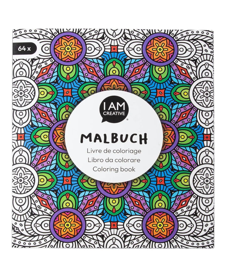 Ausmalbuch Geometrische Meditation aus FSC-Papier, 19.5 × 23 cm, 64 Seiten