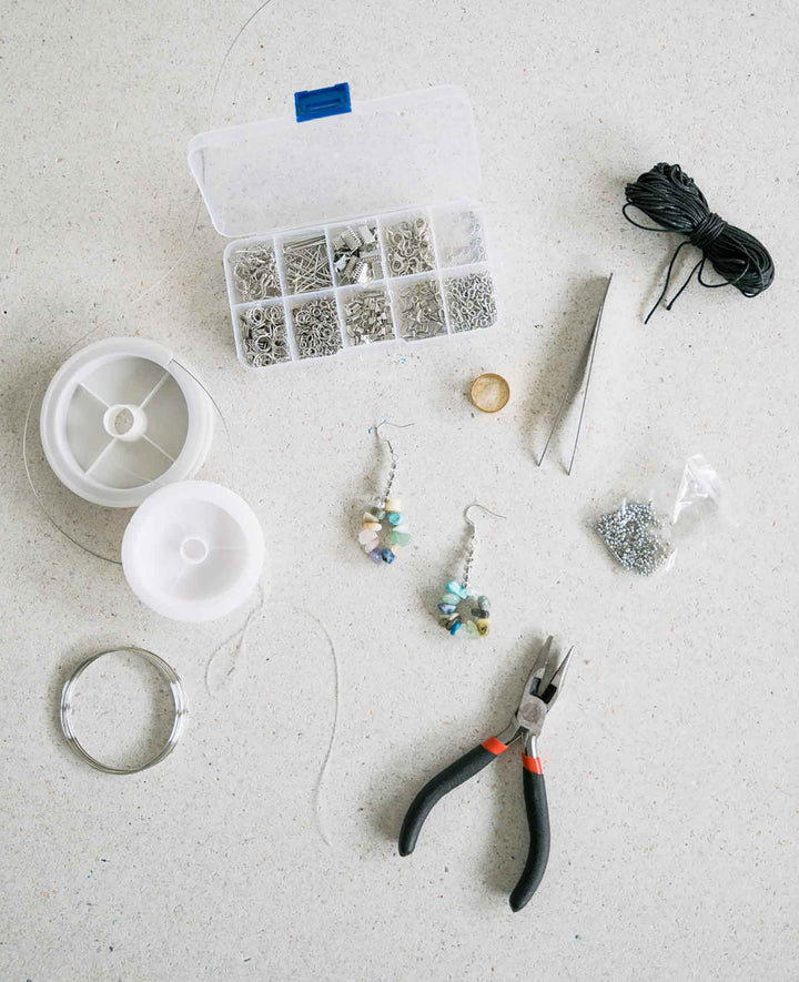 Edelstahl Schmuck Herstellungs, Reparatur Kit mit Verschlüsse, Silber, 9-tlg.