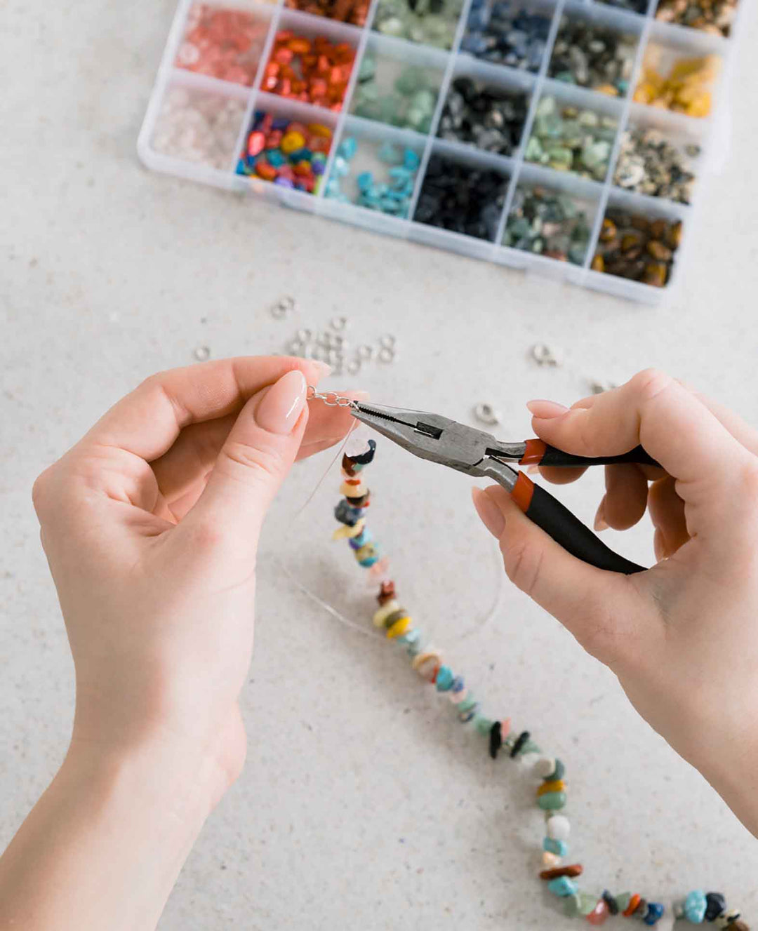 Edelstahl Schmuck Herstellungs, Reparatur Kit mit Verschlüsse, Silber, 9-tlg.