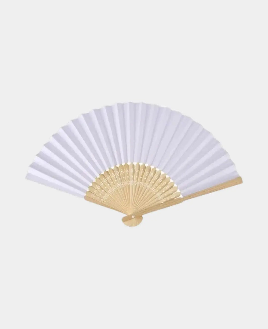 Paper Fans Wedding, White / Brown, 10 pcs.