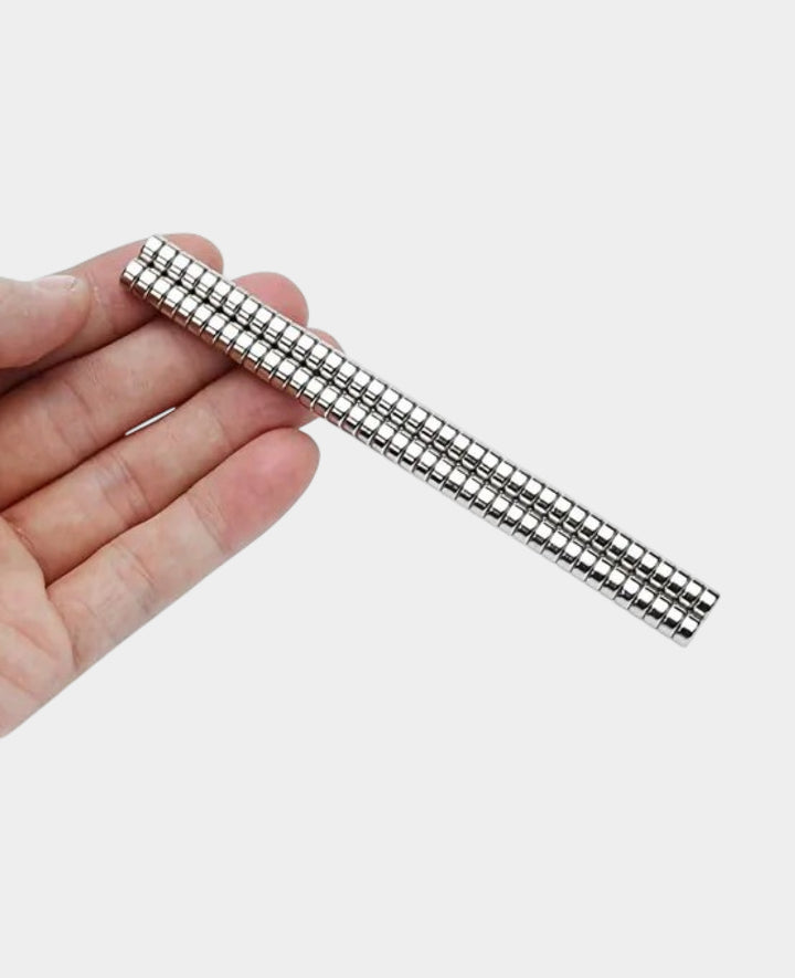 Notes Mini Aimants, Aimants Disques - Argent, 5x1mm, 100 Pièces