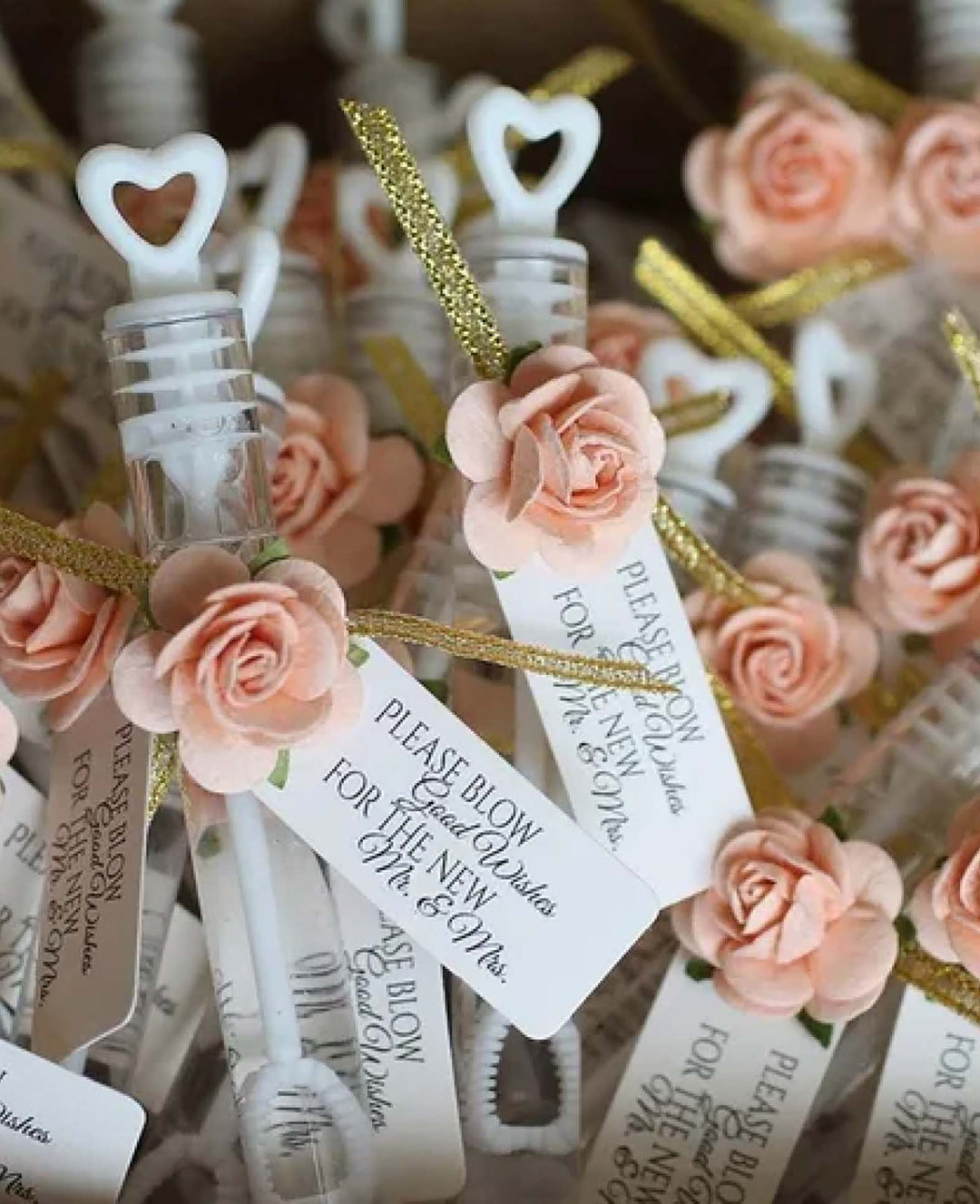 Heart-Shaped Bubble Tube Party Decoration, Set of 24