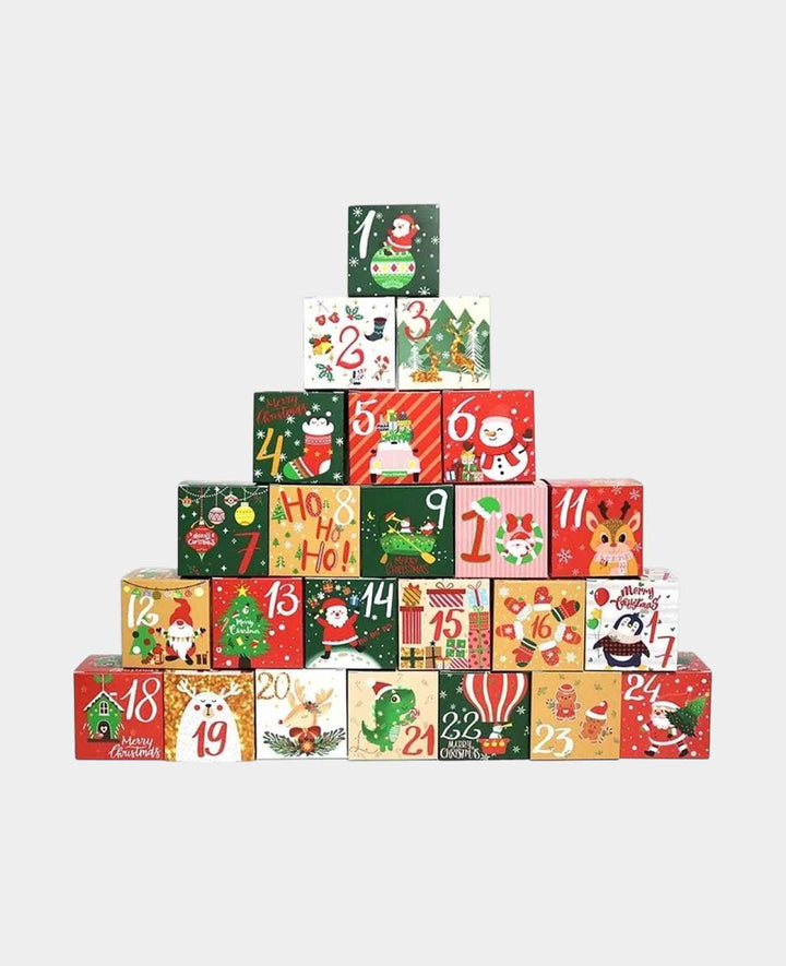 DIY Adventskalender zum Befüllen Weihnachts Kalender Boxen, 24er Set
