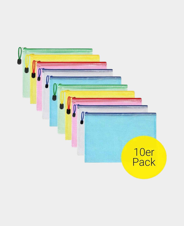 Pochette porte-documents A3 indéchirable avec fermeture éclair, 10 pces.